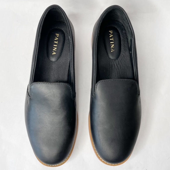 NWOB Portland Leather Patina Black Leather Rounded Leather Loafer Size 9.5 - Picture 2 of 9